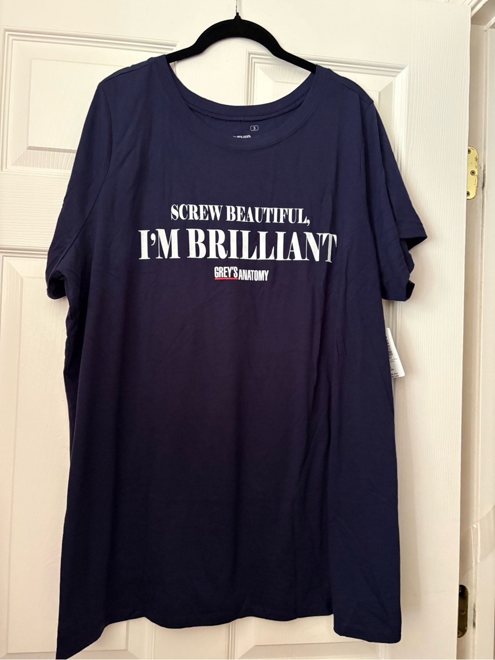 Torrid navy blue Grey’s Anatomy tee “Screw Beautiful, I’m Brilliant” Sz 3X NWT